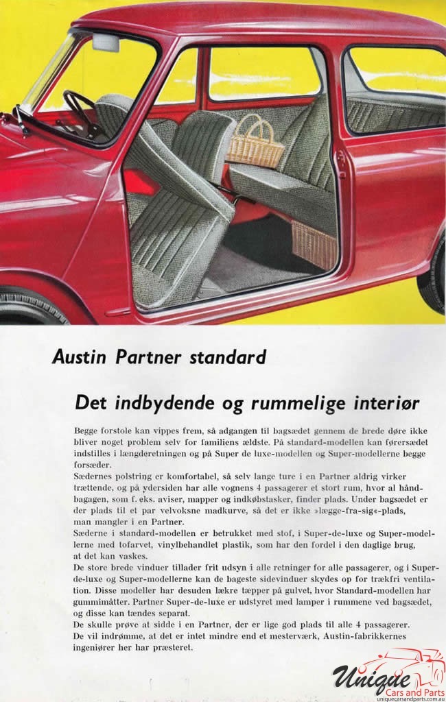 1961 Austin Partner (Germany) Brochure Page 1